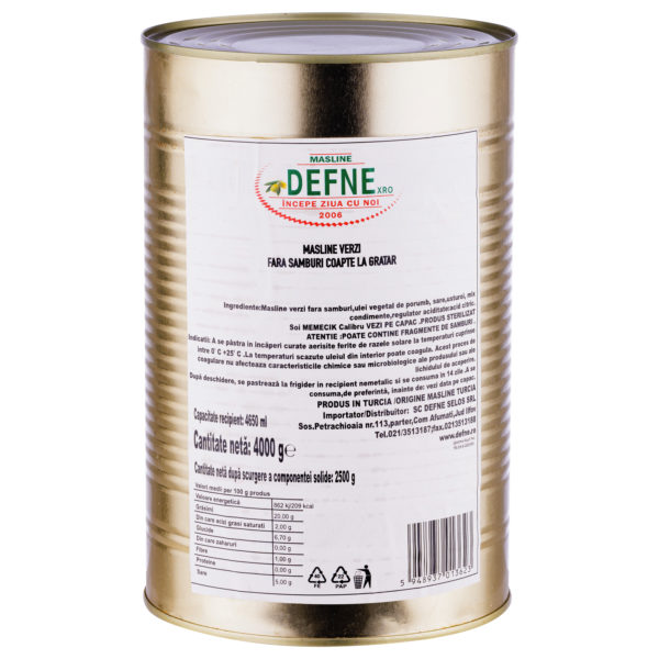 Masline verzi fara samburi coapte la gratar Defne 4kg