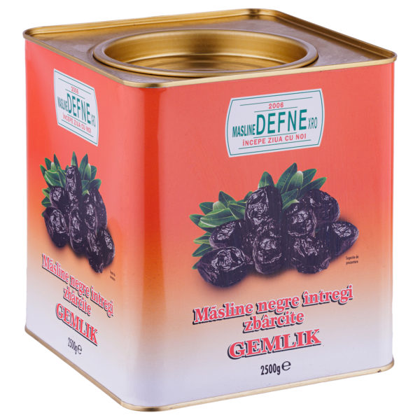 Masline negre, intregi zbarcite Gemlik Defne 2.5kg