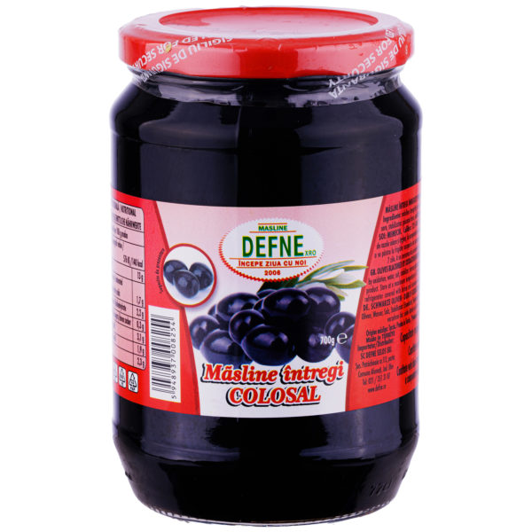 Masline negre intregi Colosal Defne 720ml