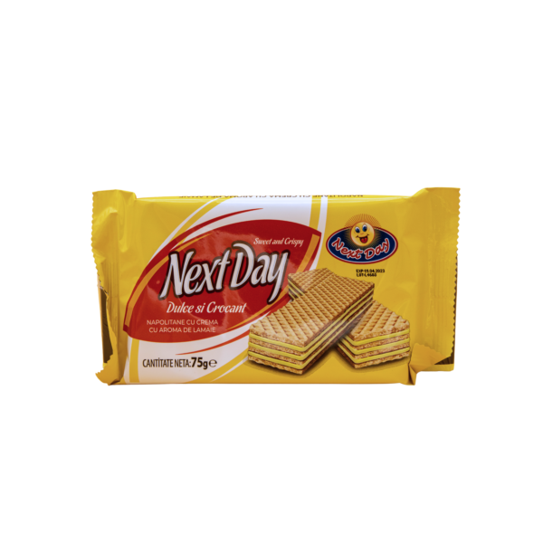 Next Day Napolitane cu crema cu aroma de lamaie 75g