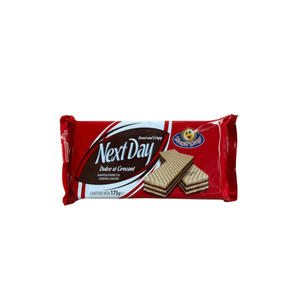 Next Day Napolitane cu crema de cacao 175g