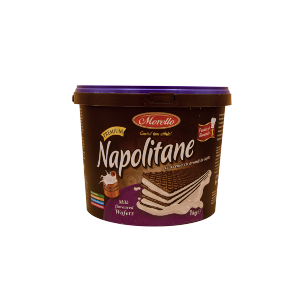 Morello Napolitane cu crema cu aroma de lapte 1kg