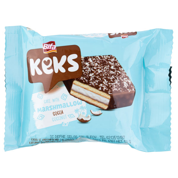 Bifa keks biscuit sandwich cu crema marshmallow si cocos 50g