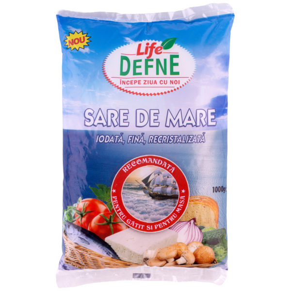 Sare iodata fina de mare - punga - 1kg