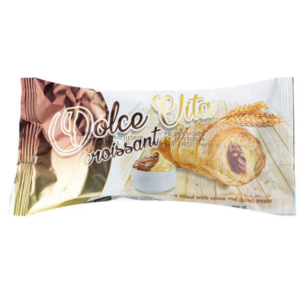 Croissant Dolce Vita cu crema de cacao si vanilie 45g