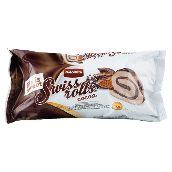 Swiss rolls Dolce Vita - rulada cu crema cu aroma de ciocolata 150g