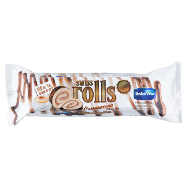 Swiss rolls Dolce Vita - rulada cu crema cu aroma de cappuccino 300g
