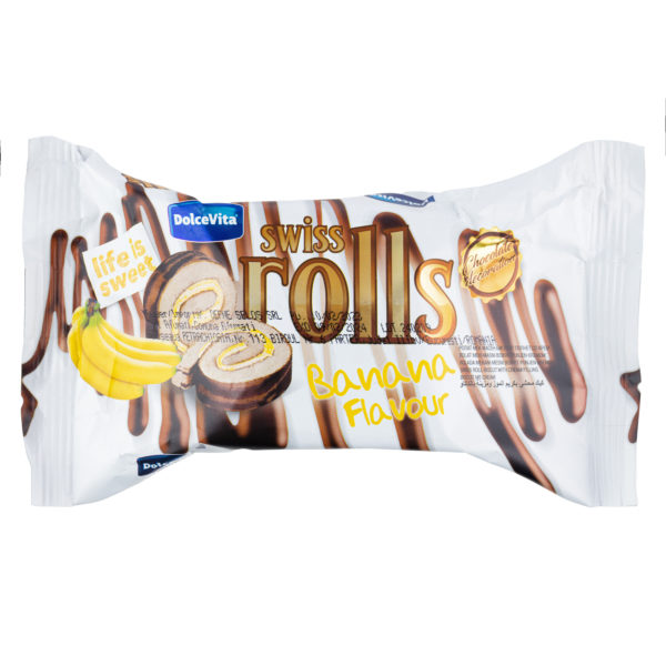 Swiss rolls Dolce Vita - rulada cu crema cu aroma de banana 50g