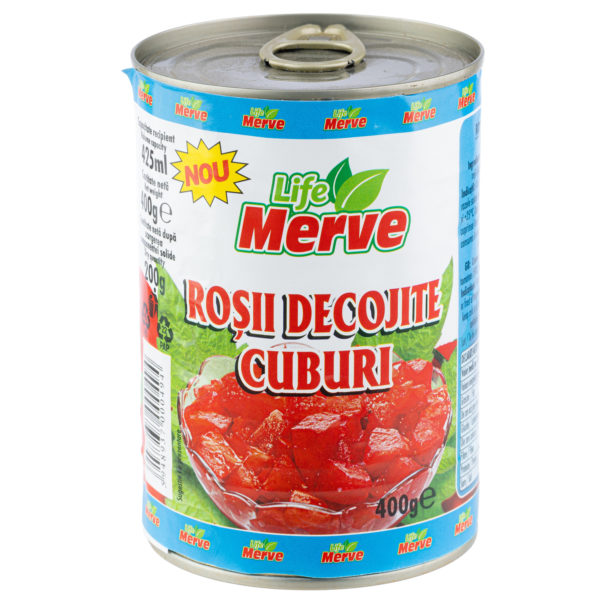 Rosii decojite cuburi Merve 425ml