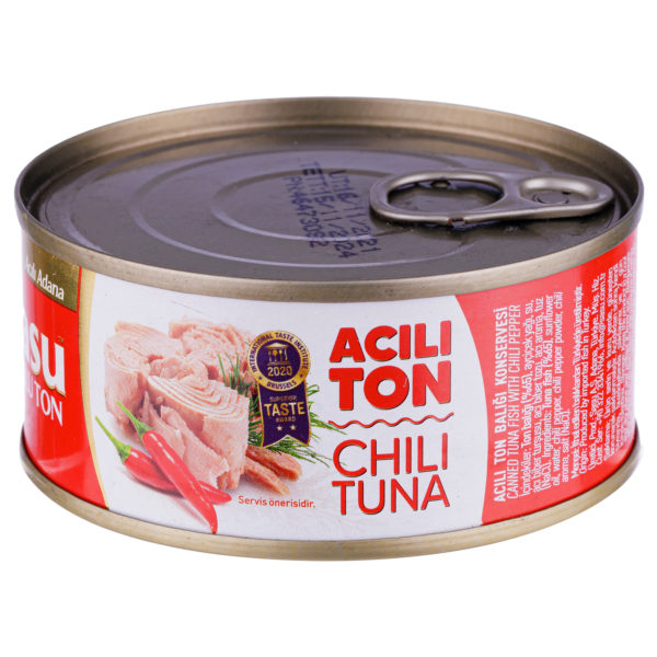 Ton bucati cu ardei iute in ulei vegetal Sasu 160g