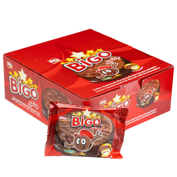 Bifa Bigo biscuiti sandwich cu glazura ciocolata, 52g