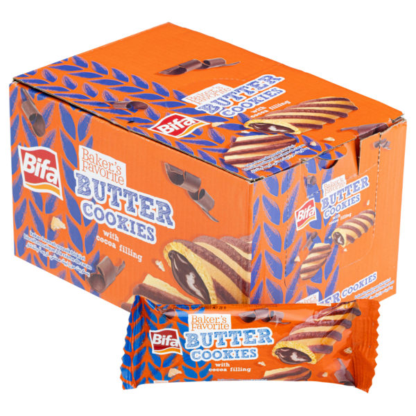 Bifa Butter Cookies cu umplutura de cacao 20g