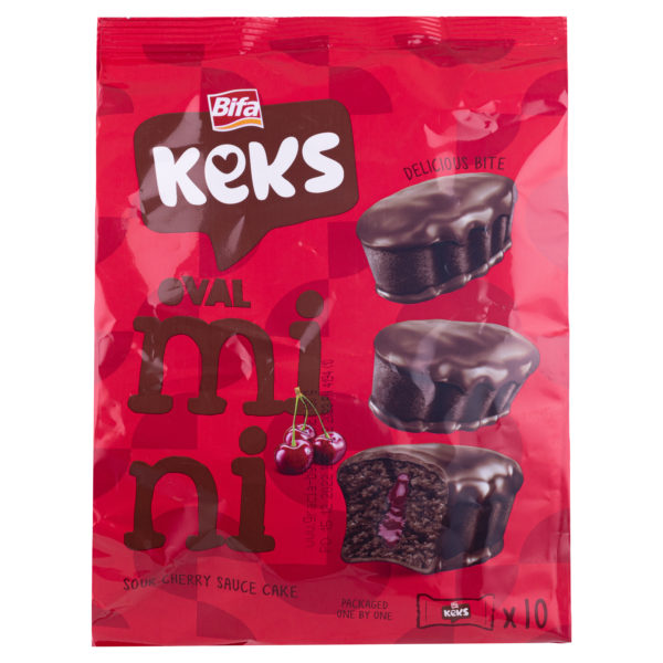 Bifa prajitura mini Keks, glazura cu sos de visine 180g