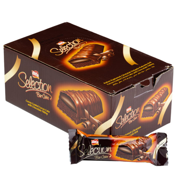 Bifa Selection Bar Cake, prajitura cu glazura de ciocolata si crema cacao 25g