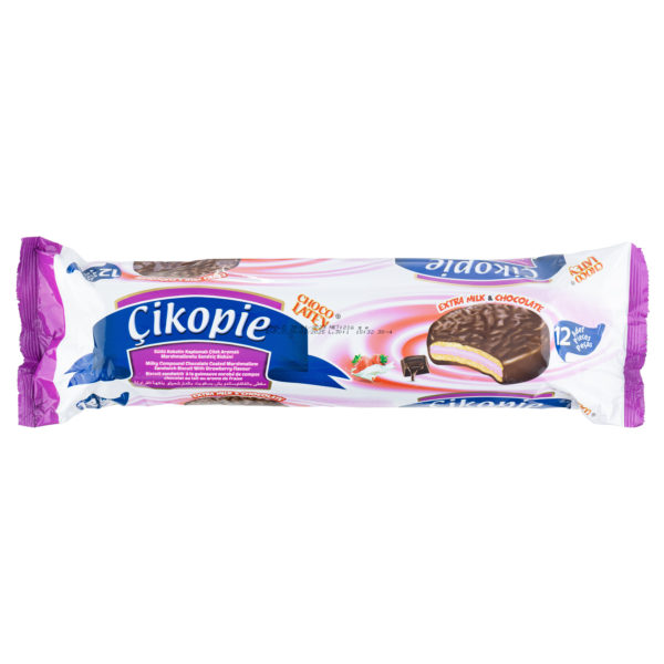Hazal Cikopie biscuiti marshmallow cu aroma de capsuni 216g