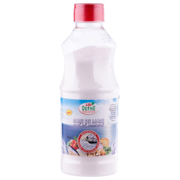 Sare de mare iodata, fina, recristalizata Defne 800g
