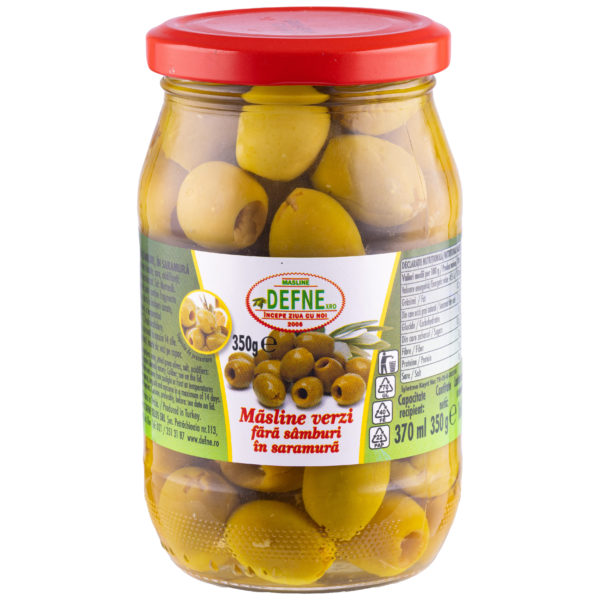 Măsline verzi fara samburi Defne 370ml