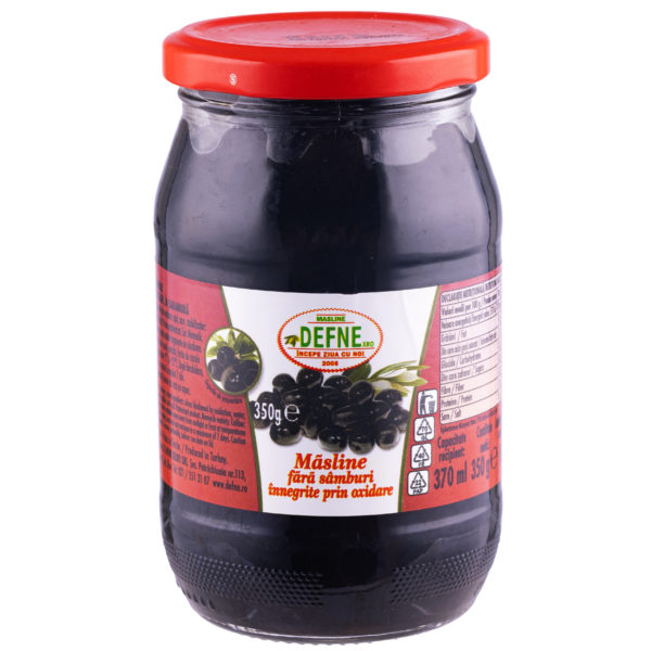 Masline negre fara samburi Defne 370ml