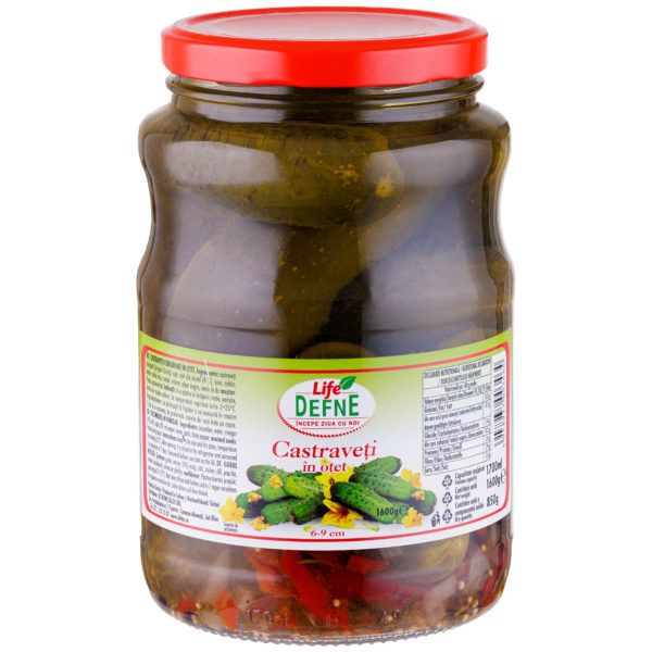 Castraveti cornison in otet (6-9cm) Defne 1700ml