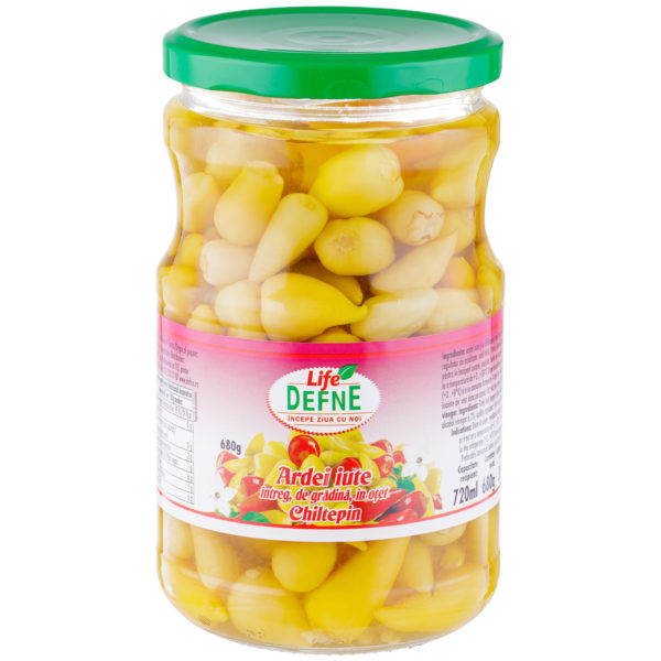 Ardei iute intreg Chiltepin in otet Defne 720ml