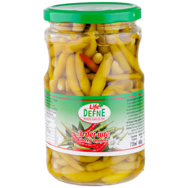 Ardei iute intreg in otet Defne 720ml