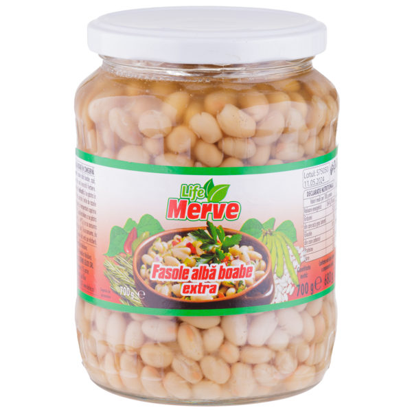Fasole alba boabe extra Merve 720ml
