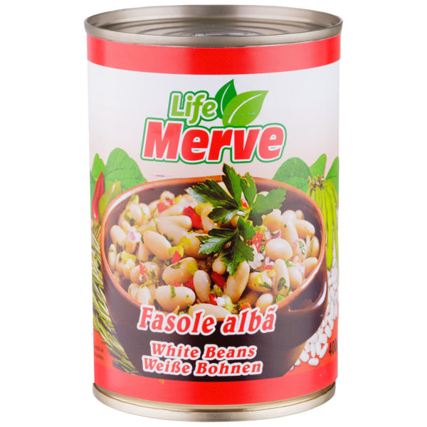 Fasole alba boabe Merve 425ml